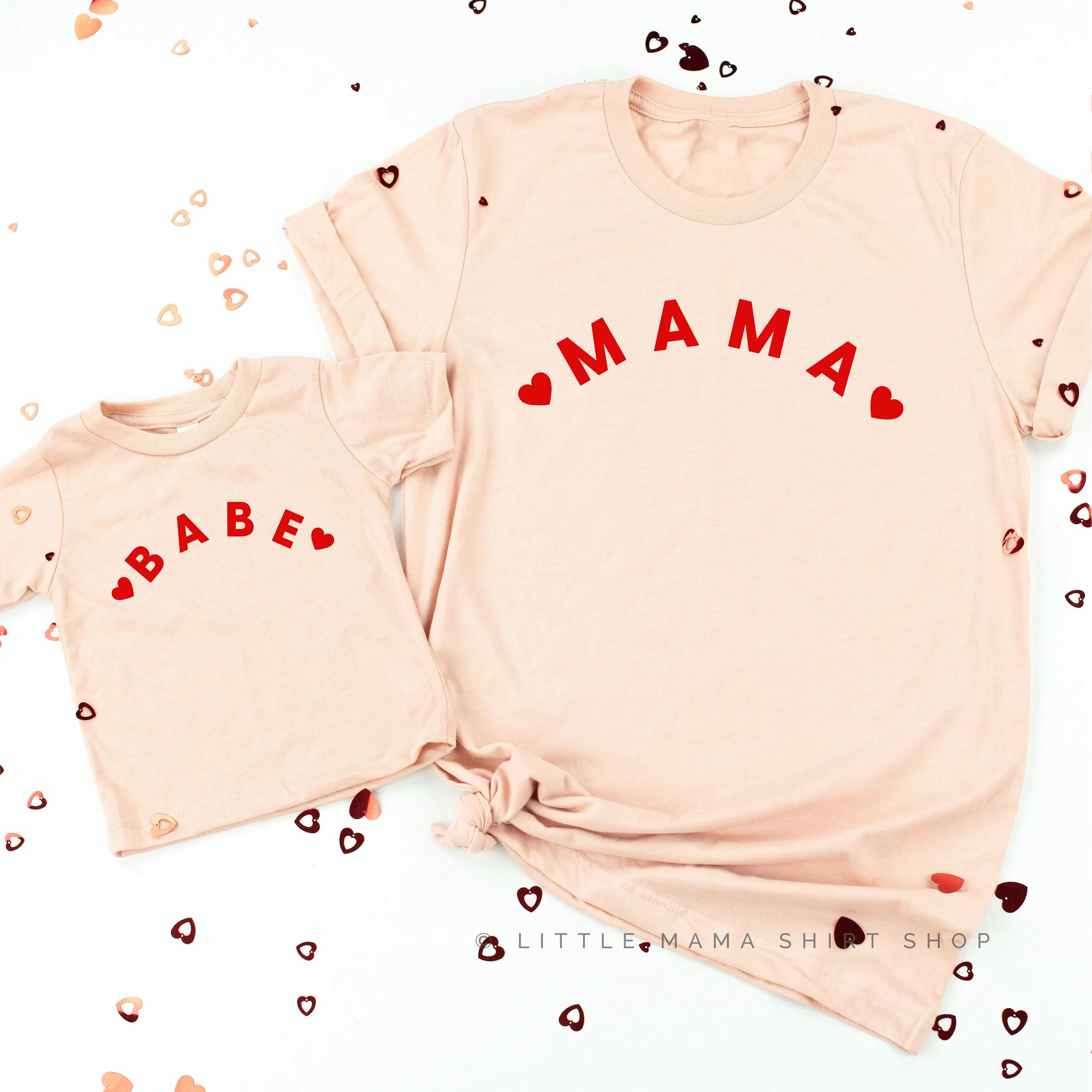 ❤️ MAMA/BABE ❤️ - Set of 2 Tees