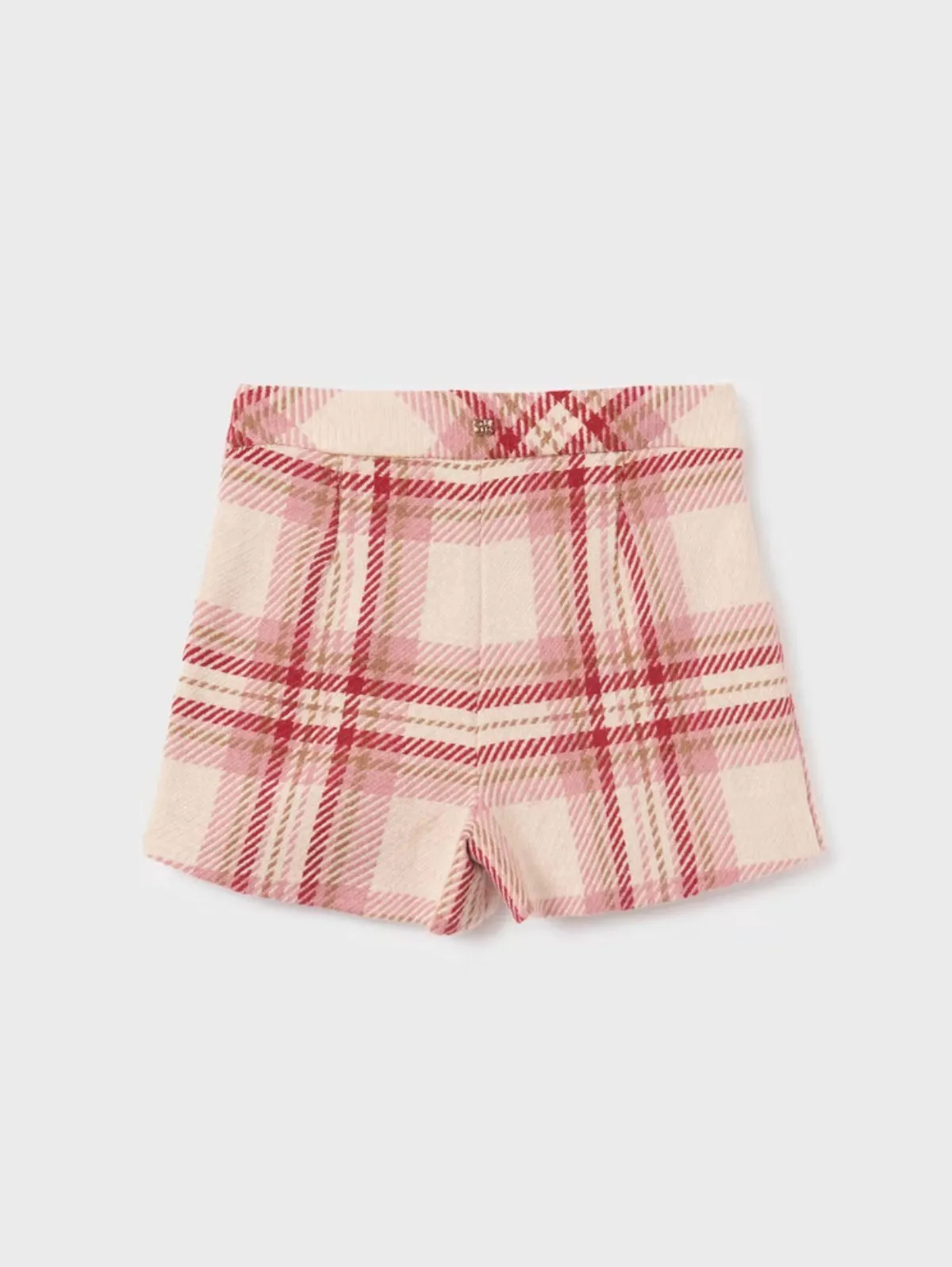 Abel & Lula Girls Raspberry Plaid Winter Shorts