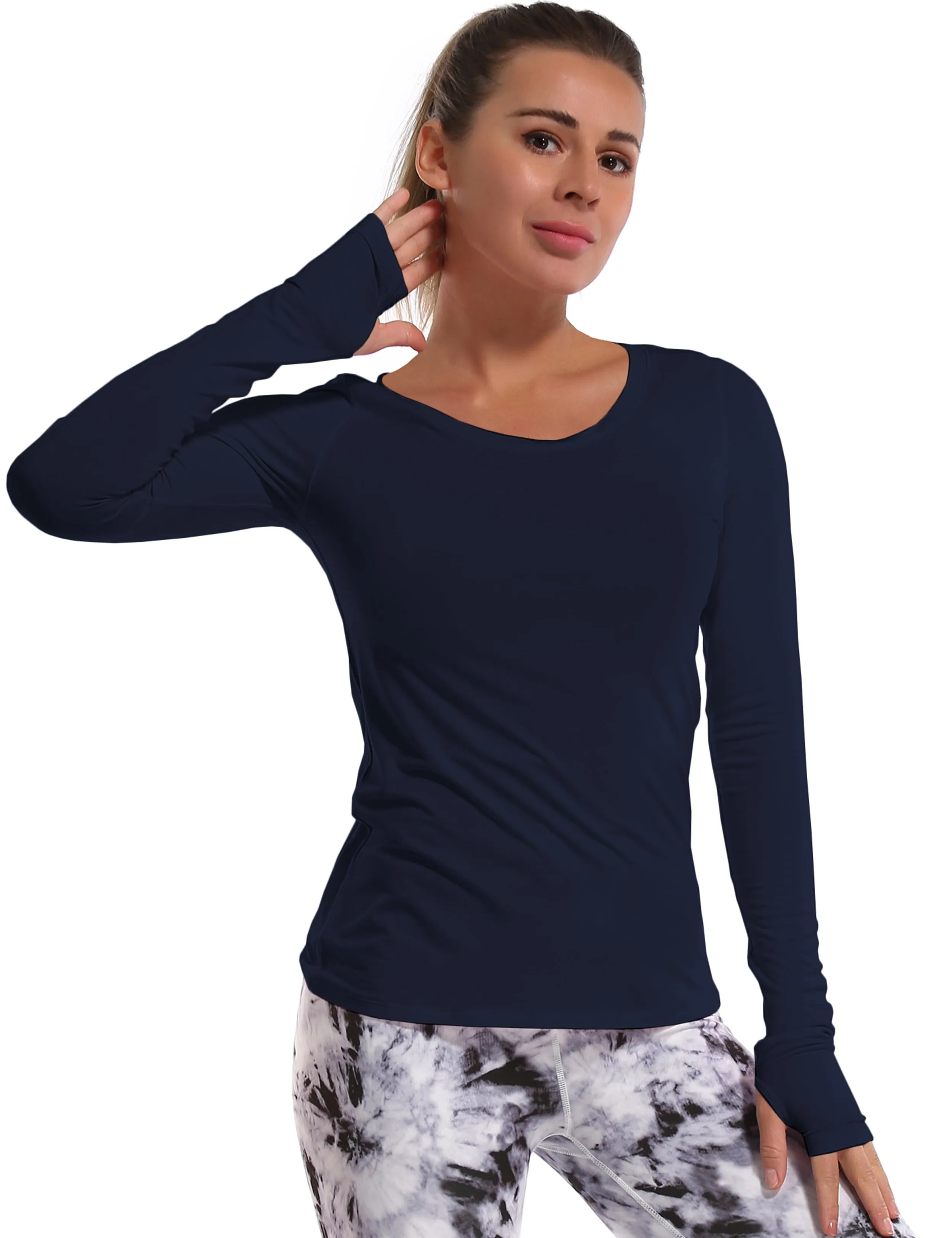 Athlete Long Sleeve Tops darknavy_Jogging