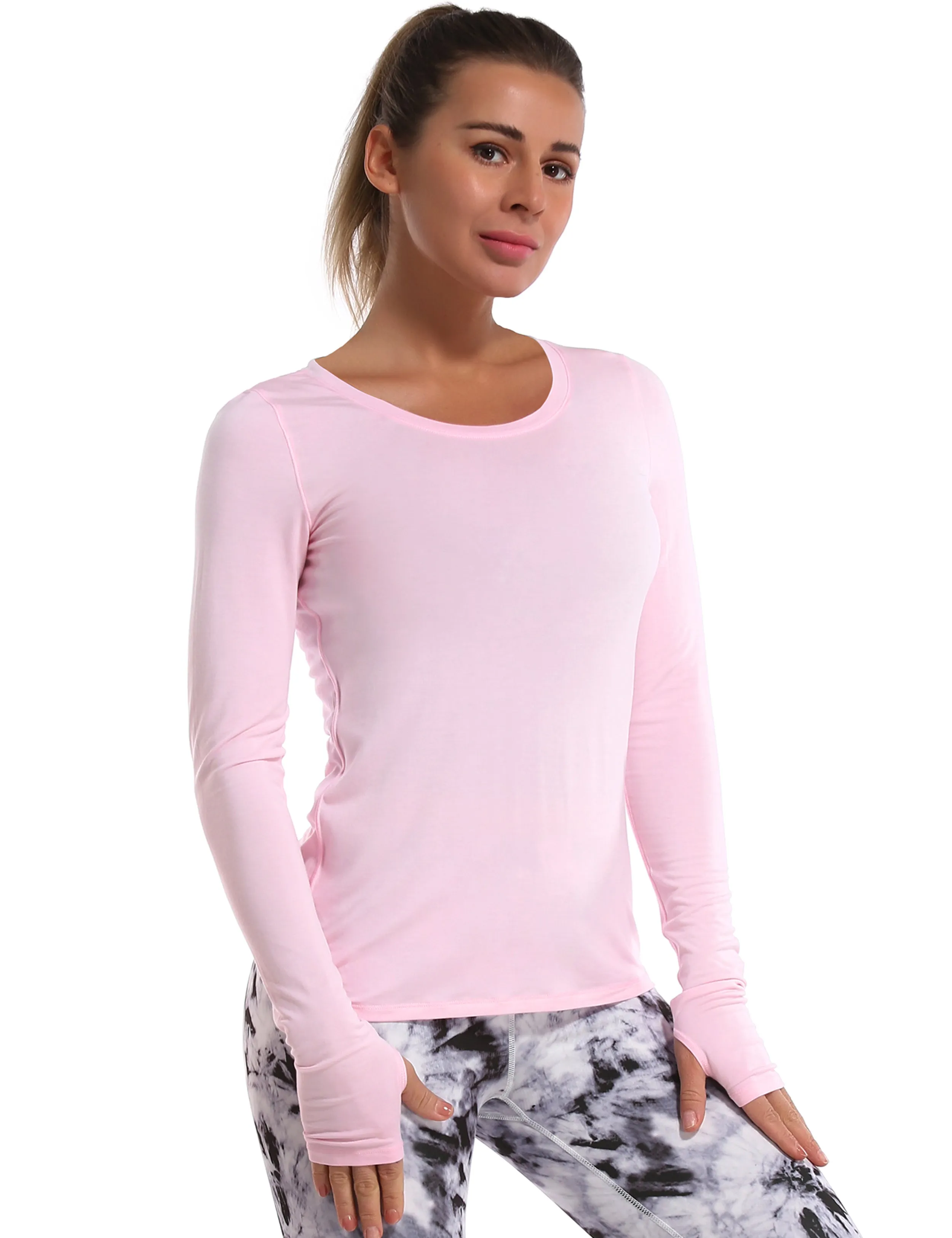 Athlete Long Sleeve Tops lightpink_Jogging