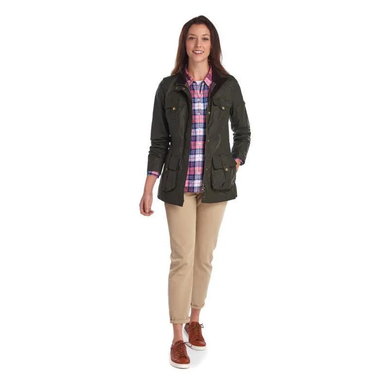 Barbour Defence Lightweight Ladies Wax Jacket - Archive Olive