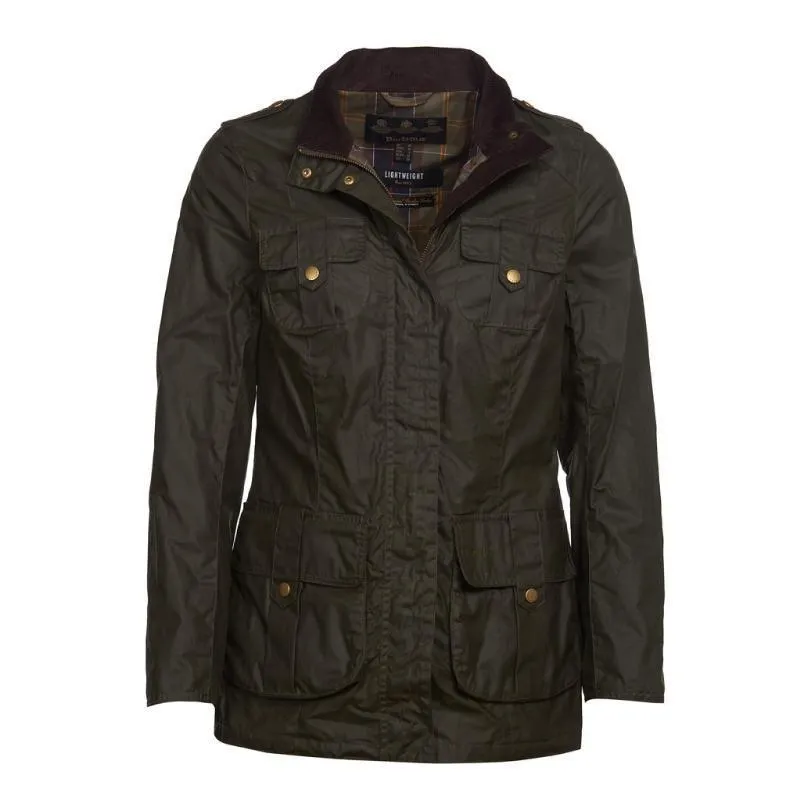 Barbour Defence Lightweight Ladies Wax Jacket - Archive Olive