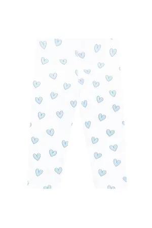 Blue Heart Print Pima Leggings