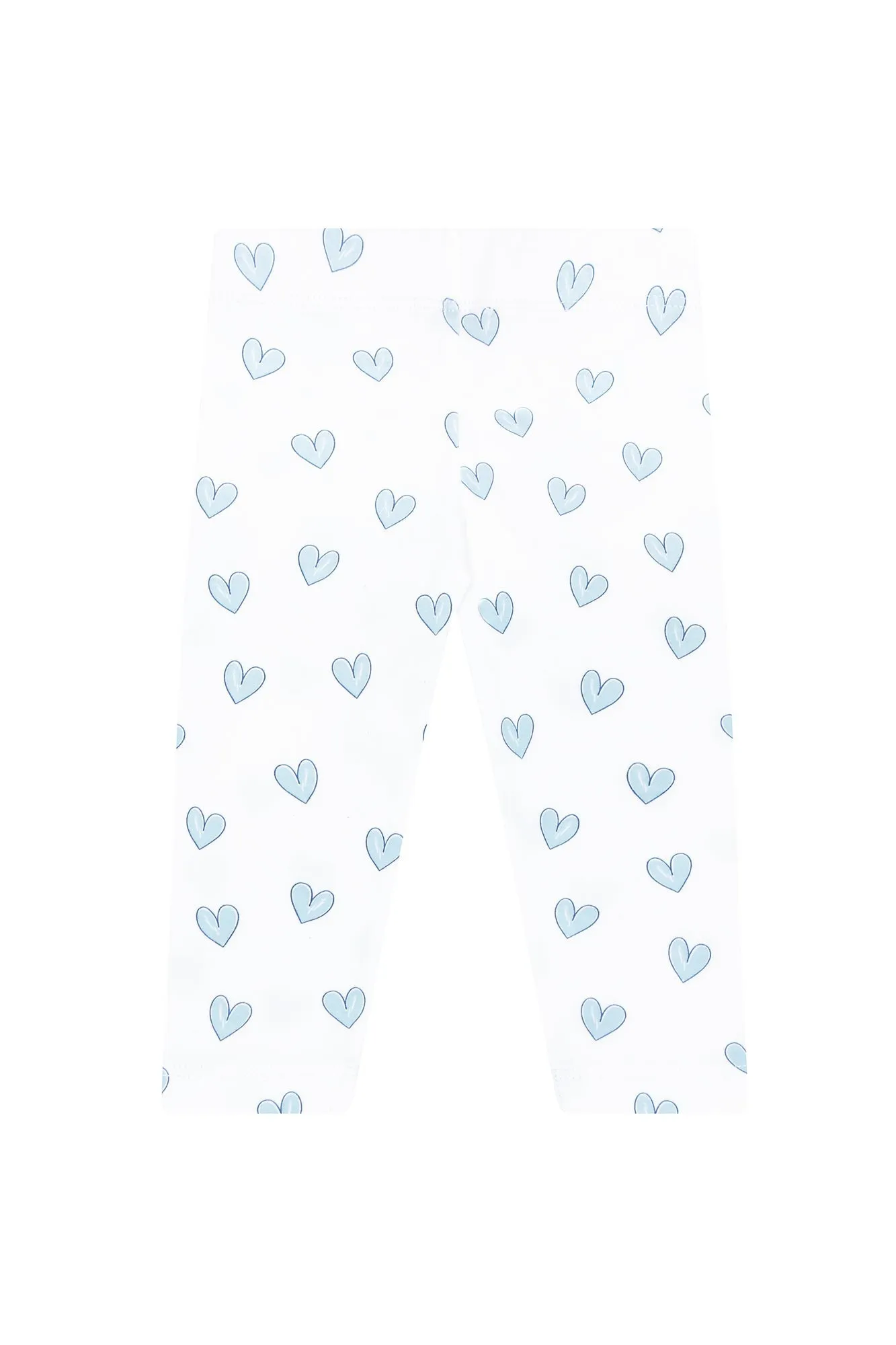 Blue Heart Print Pima Leggings