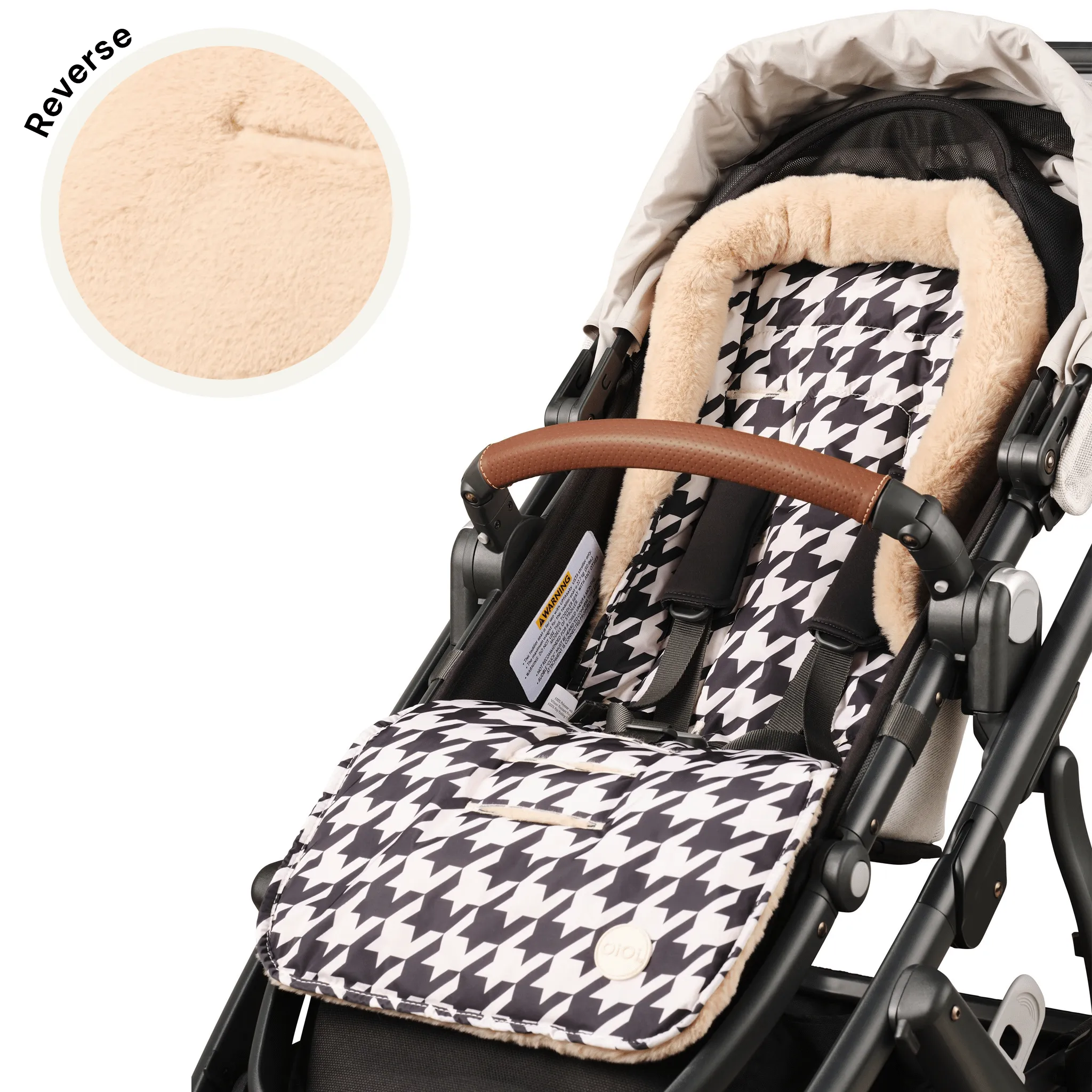 Cozy Fleece Pram Liner - Houndstooth