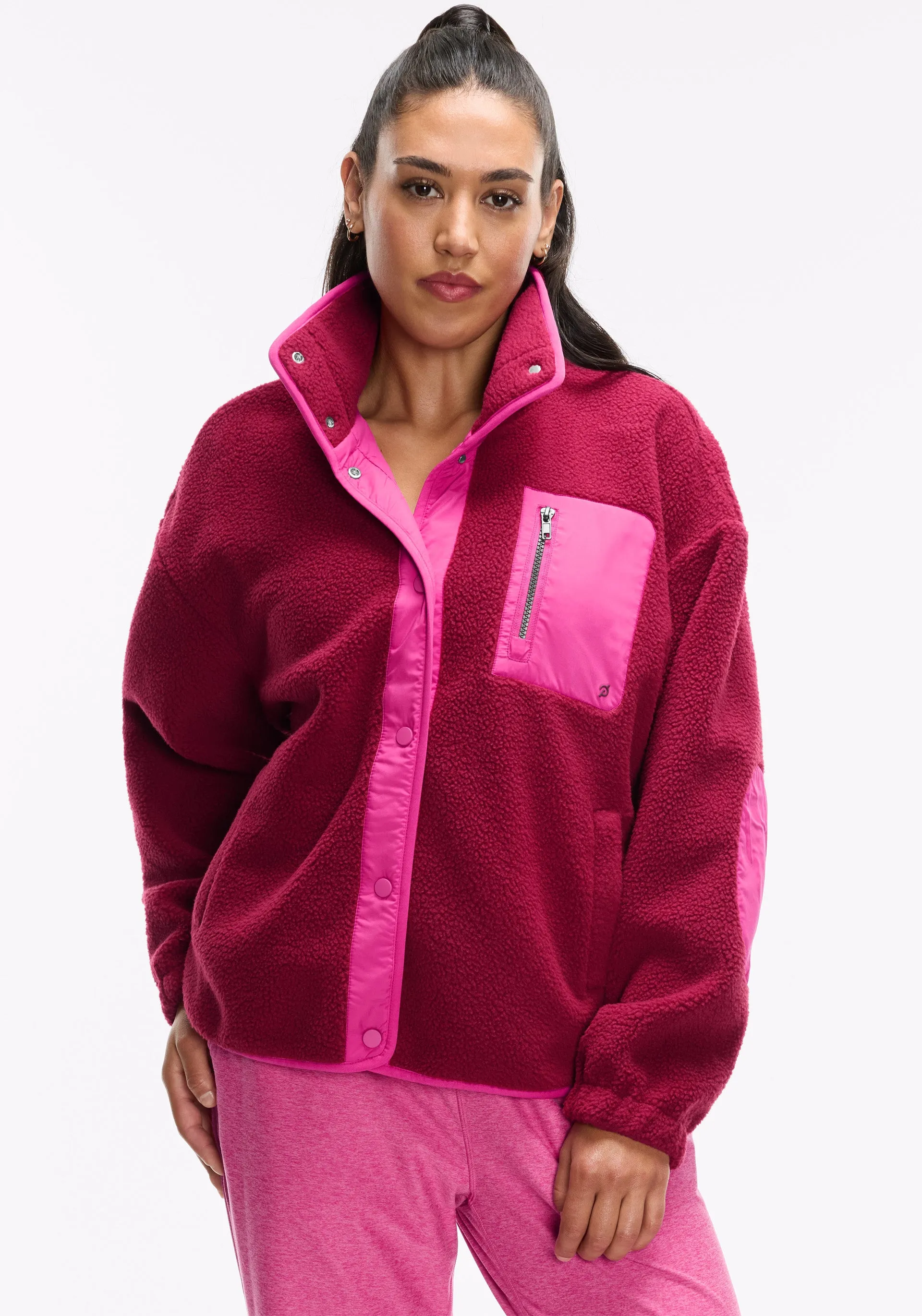 Cozy Fleece Snap Front Jacket