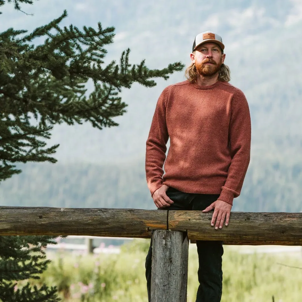 Crewneck Wool Sweater | Sunset Fleck