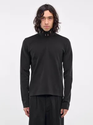 Cut-Out Turtleneck (CS0224-BLACK)