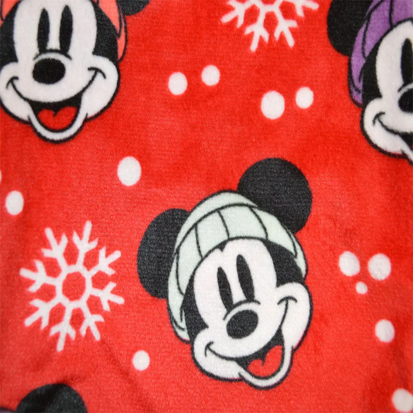 Disney Mickey Mouse Christmas Ladies Silky Fleece Cuffed Sleep Pant