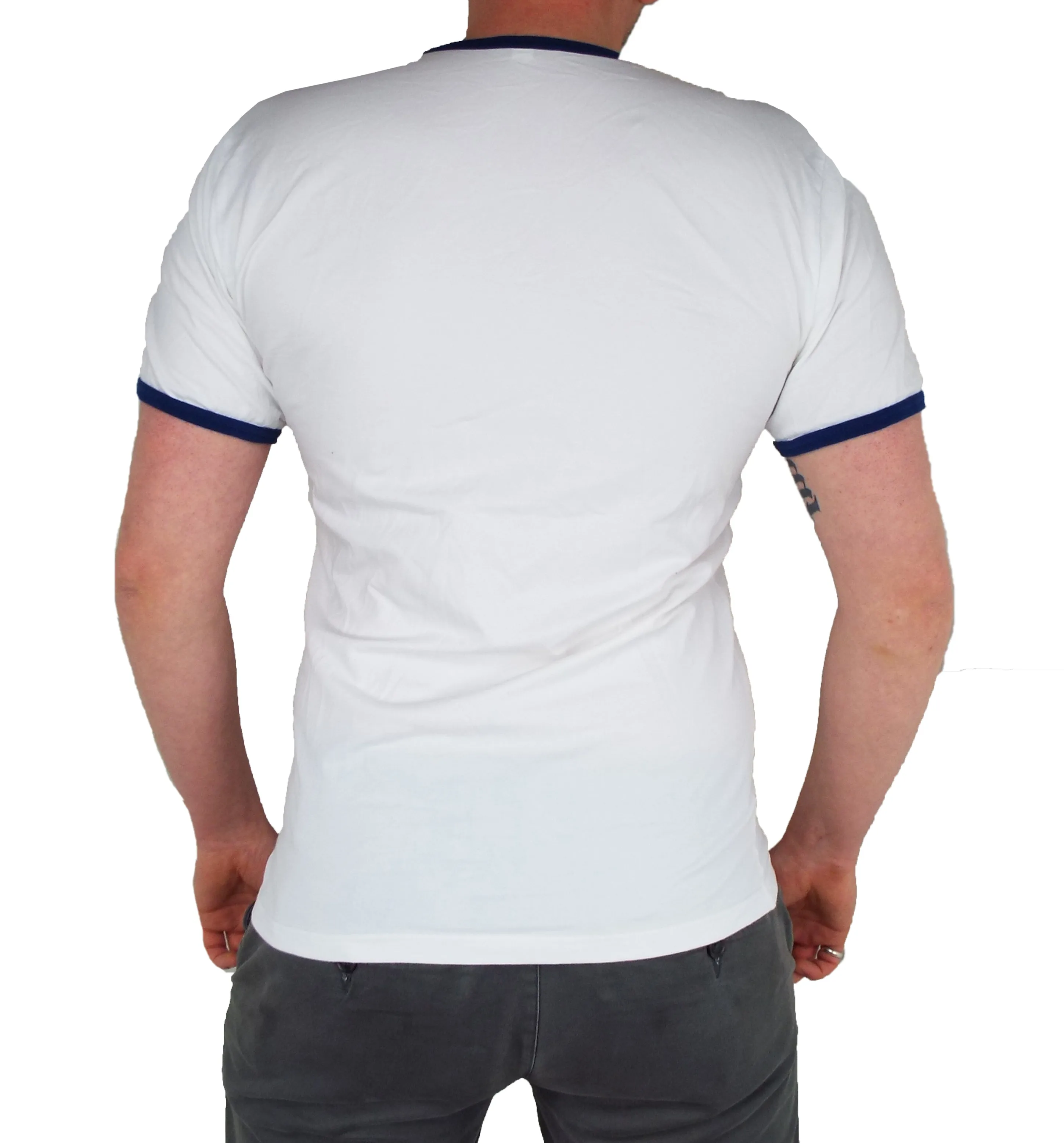 Dutch Navy - White T-Shirt with Blue Trim - Grade 1