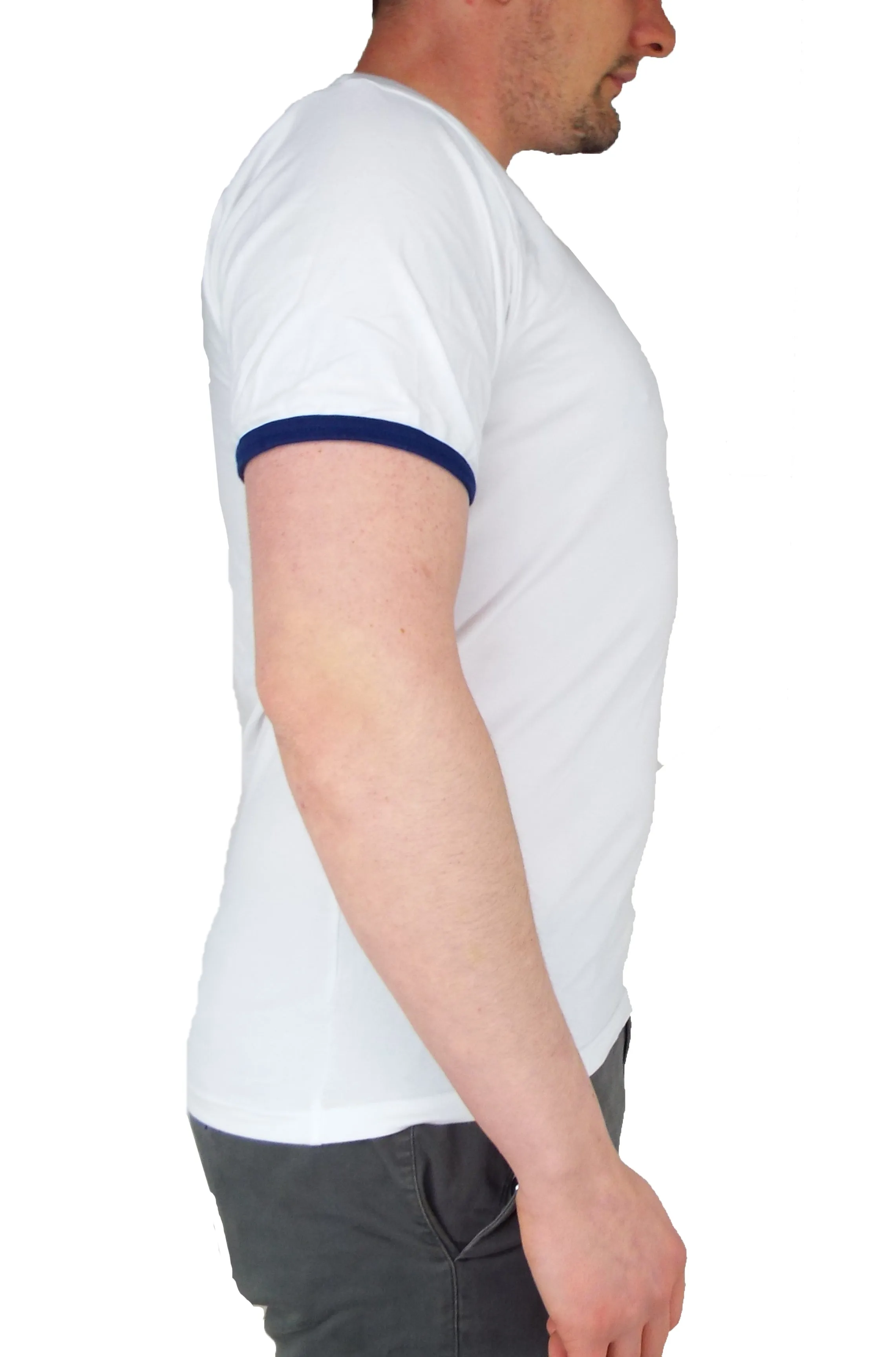 Dutch Navy - White T-Shirt with Blue Trim - Grade 1