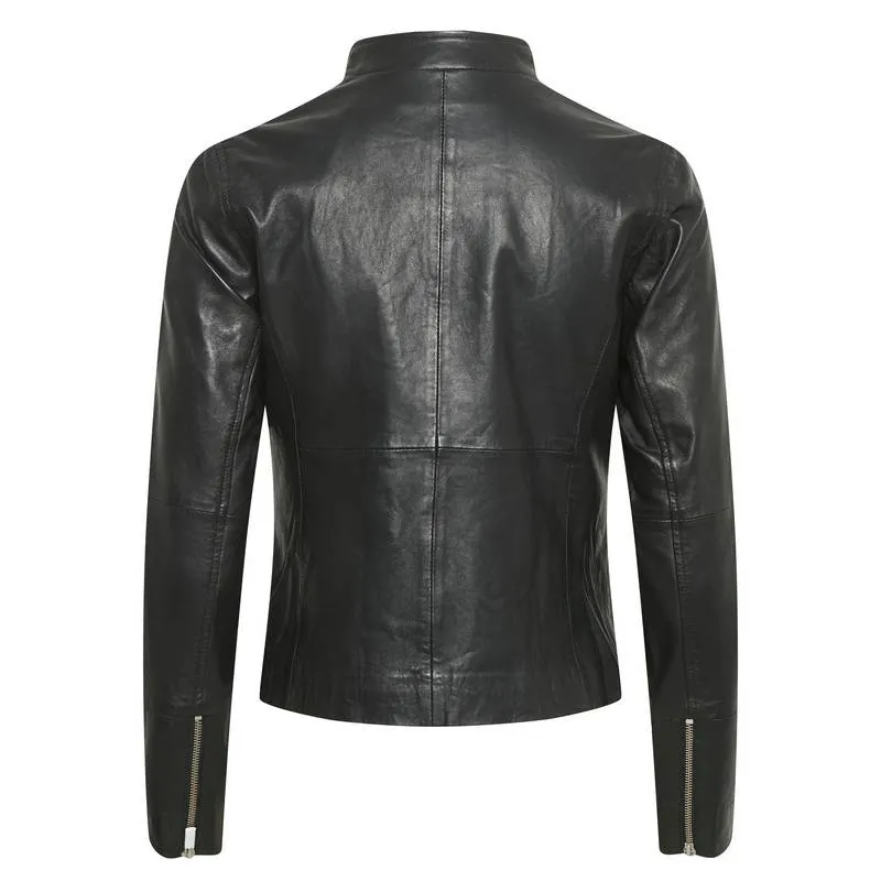 Frances Black Leather Jacket