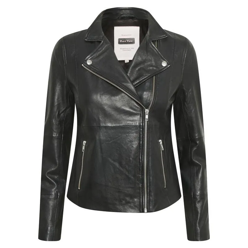 Frances Black Leather Jacket