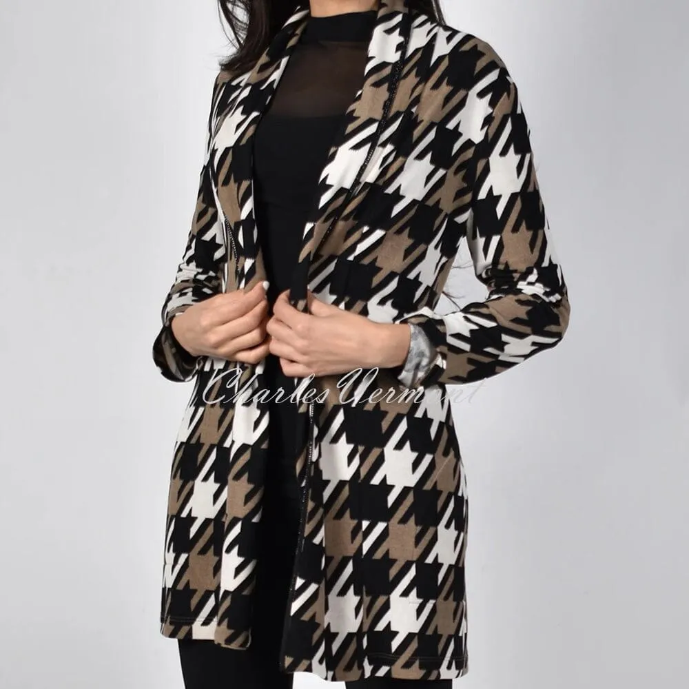 Frank Lyman Houndstooth Cover Up Jacket – Style 214566