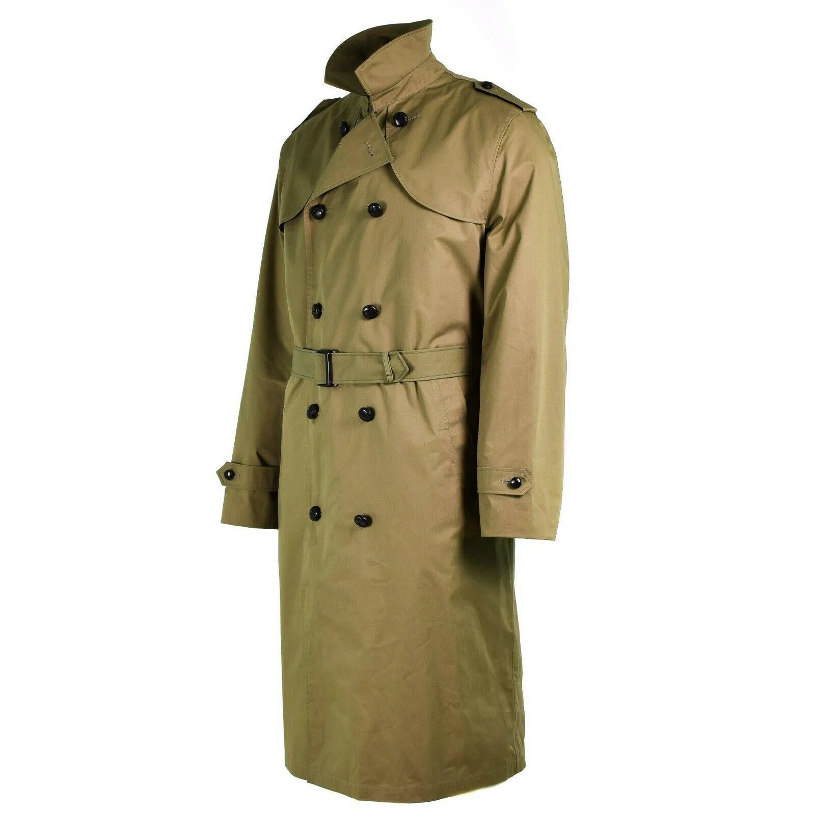 Genuine Dutch army Womens Coat Khaki long officer trench coat with lining NEW