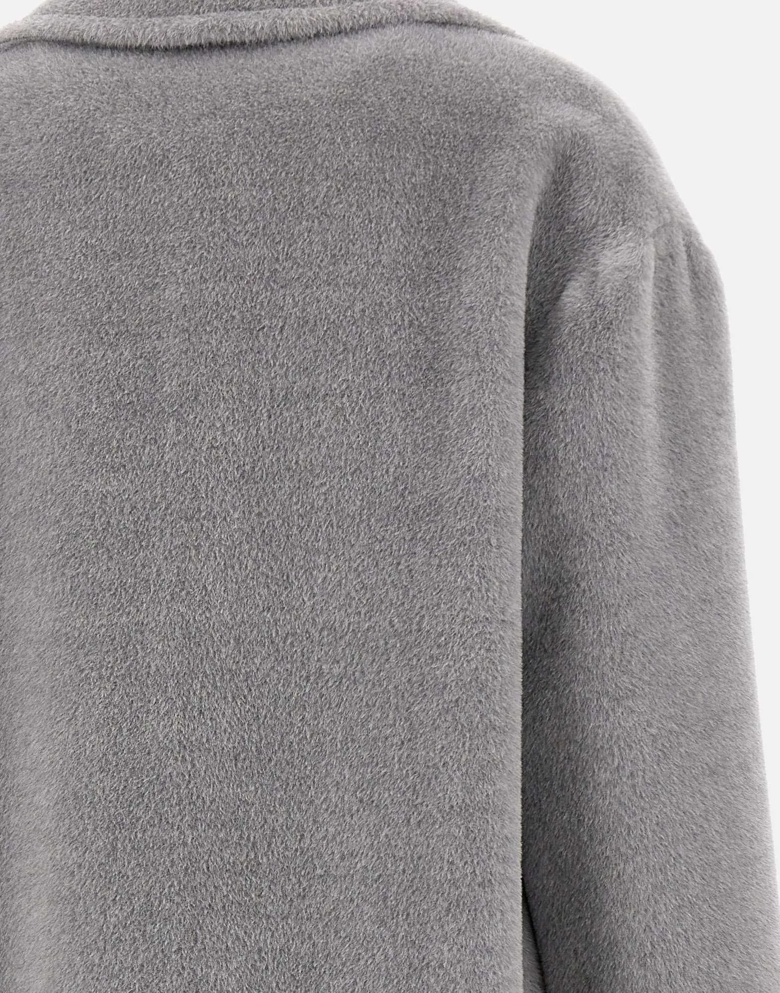 Grey Wool Alpaca Coat for Women