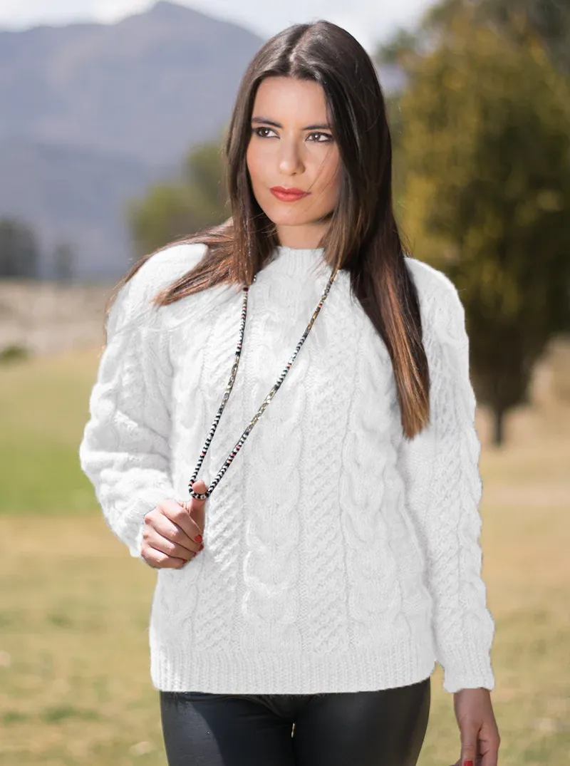 Hand Knitted Alpaca Sweater for Women