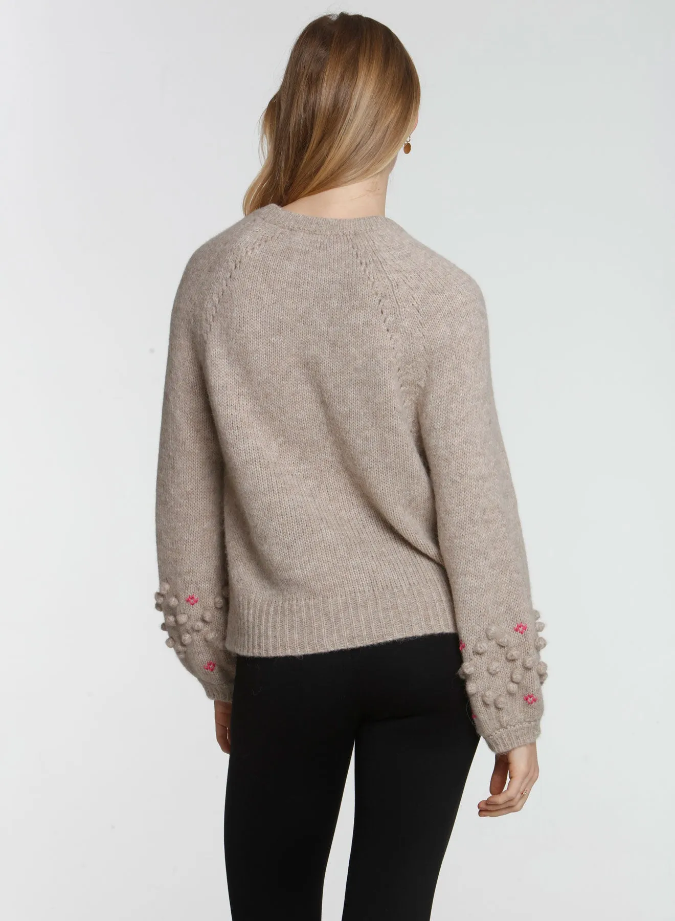 Heidi Bobble Sleeve - Oatmeal