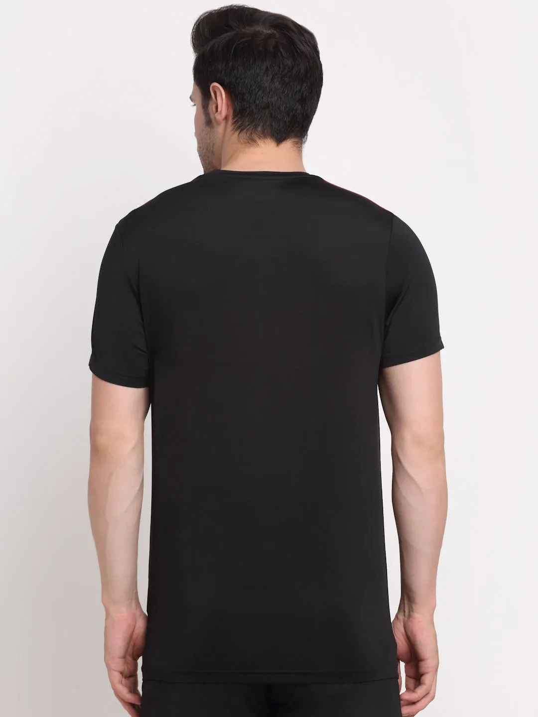 Invincible Men's Crew Neck Tee With Shoulder Panel