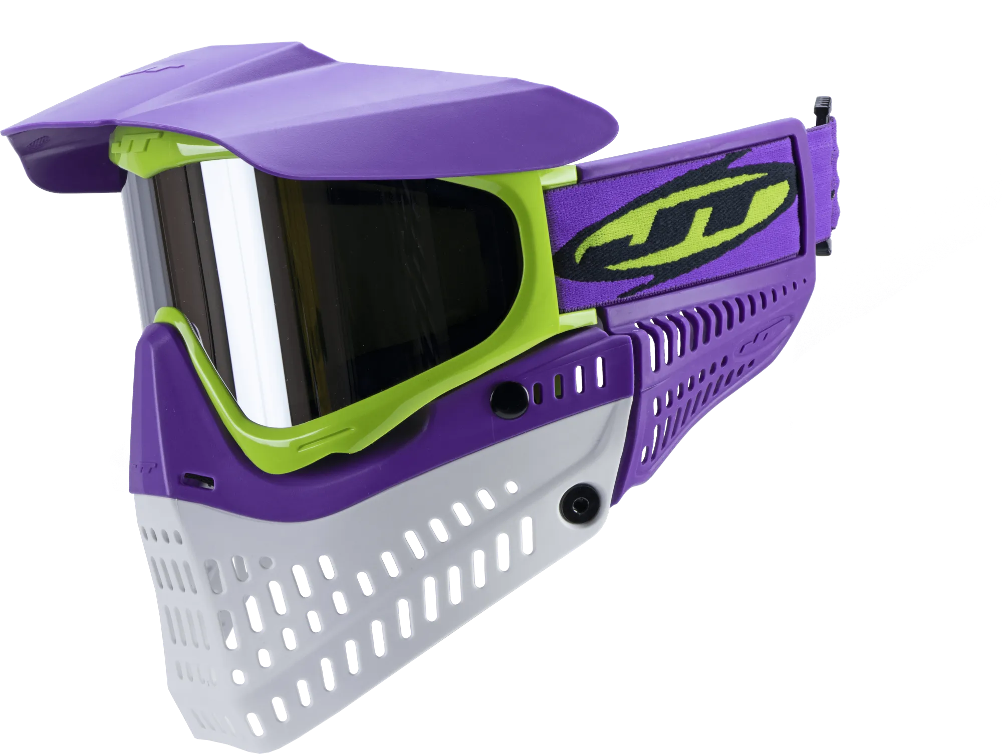 JT Spectra Proflex LE Goggle - Purple/Lime/White - w/ Prism 2.0 Chrome Lens