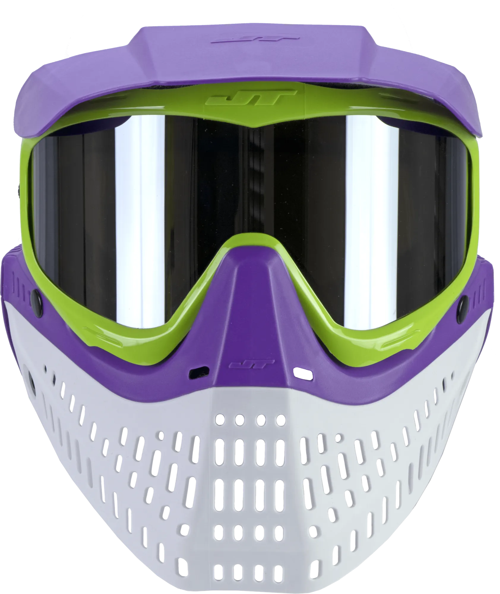 JT Spectra Proflex LE Goggle - Purple/Lime/White - w/ Prism 2.0 Chrome Lens