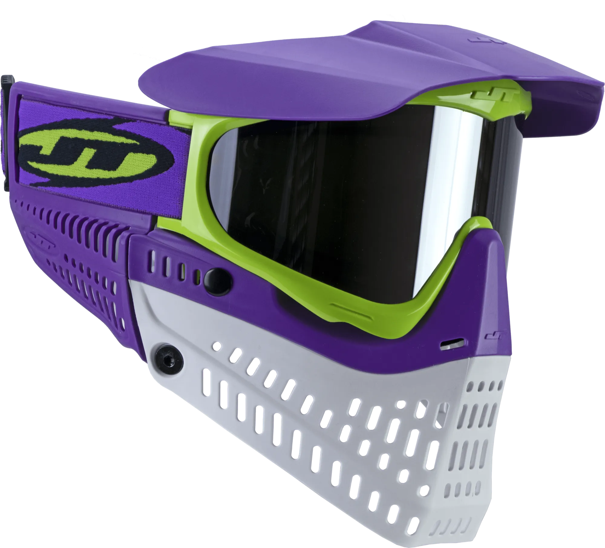 JT Spectra Proflex LE Goggle - Purple/Lime/White - w/ Prism 2.0 Chrome Lens