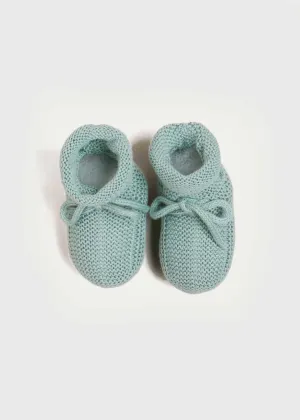 Knitted Booties in Green