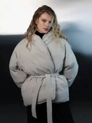 Korina - Puffer jacket with belt