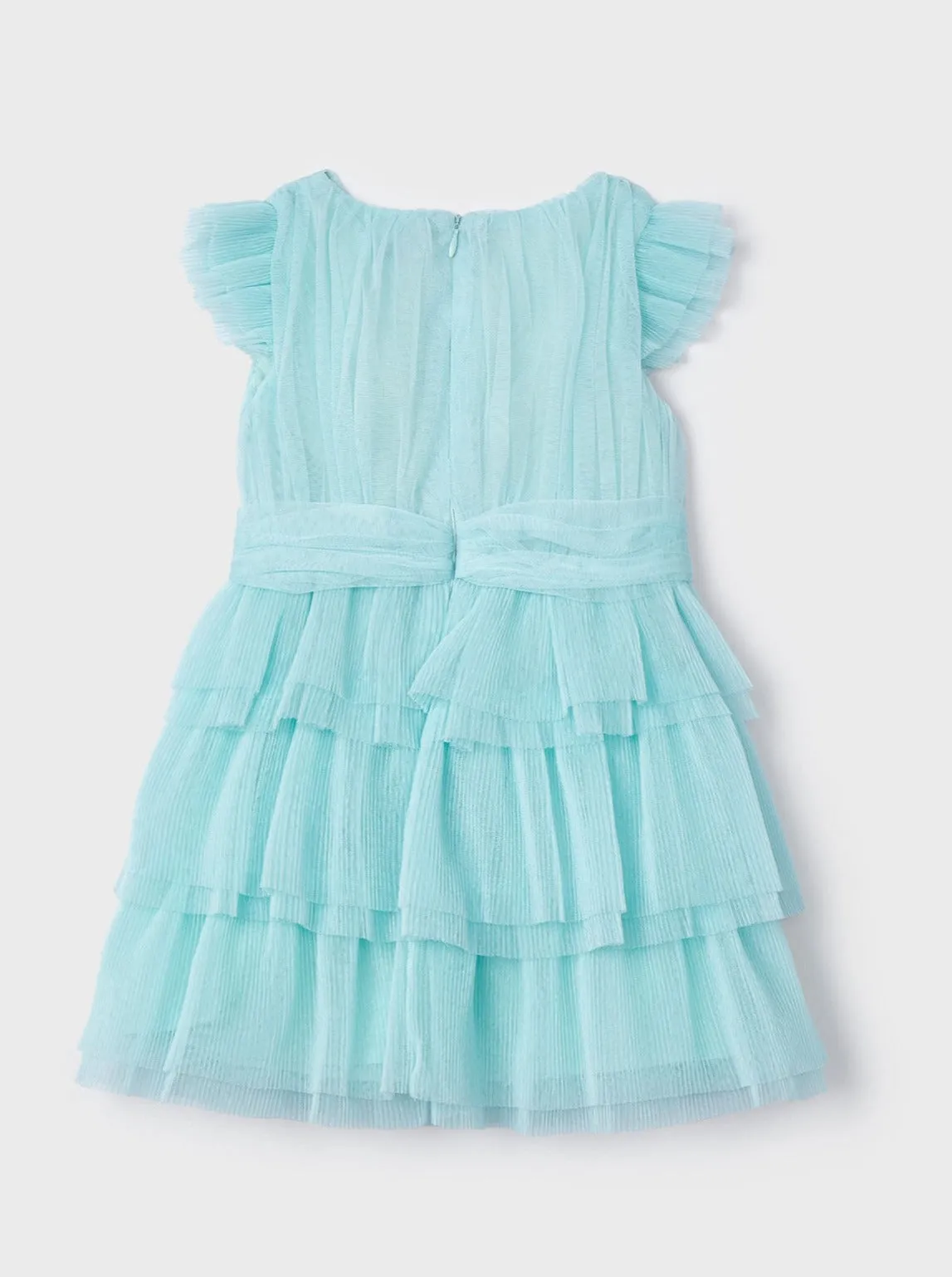 Mayoral Mini Pleated Tulle Dress