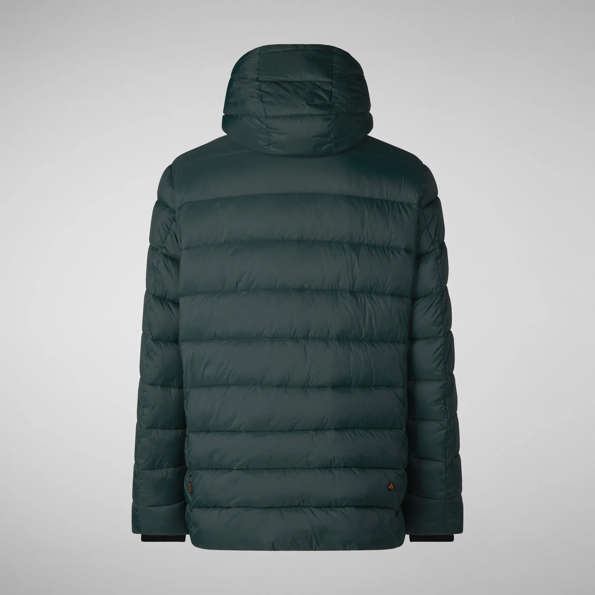 Men's animal free hooded Animal free Puffer jacket Lyle in green black