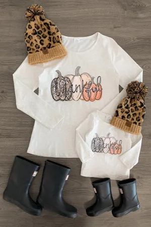 Mom & Me - "Thankful" Heather Pumpkin Top