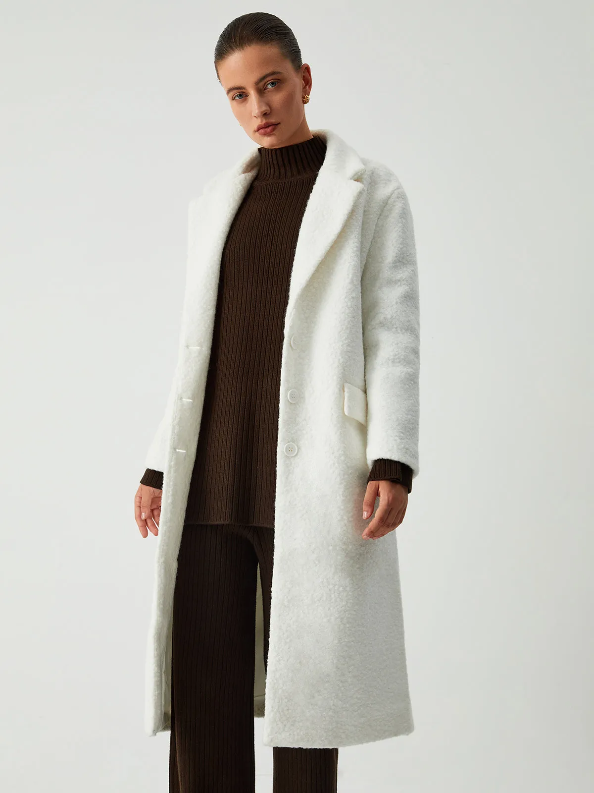 Needed You Graceful Fleece Trench Coat