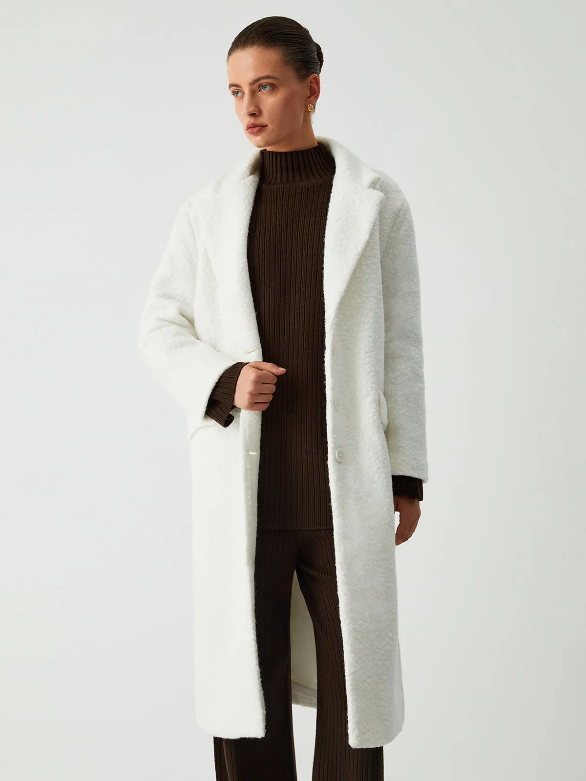 Needed You Graceful Fleece Trench Coat