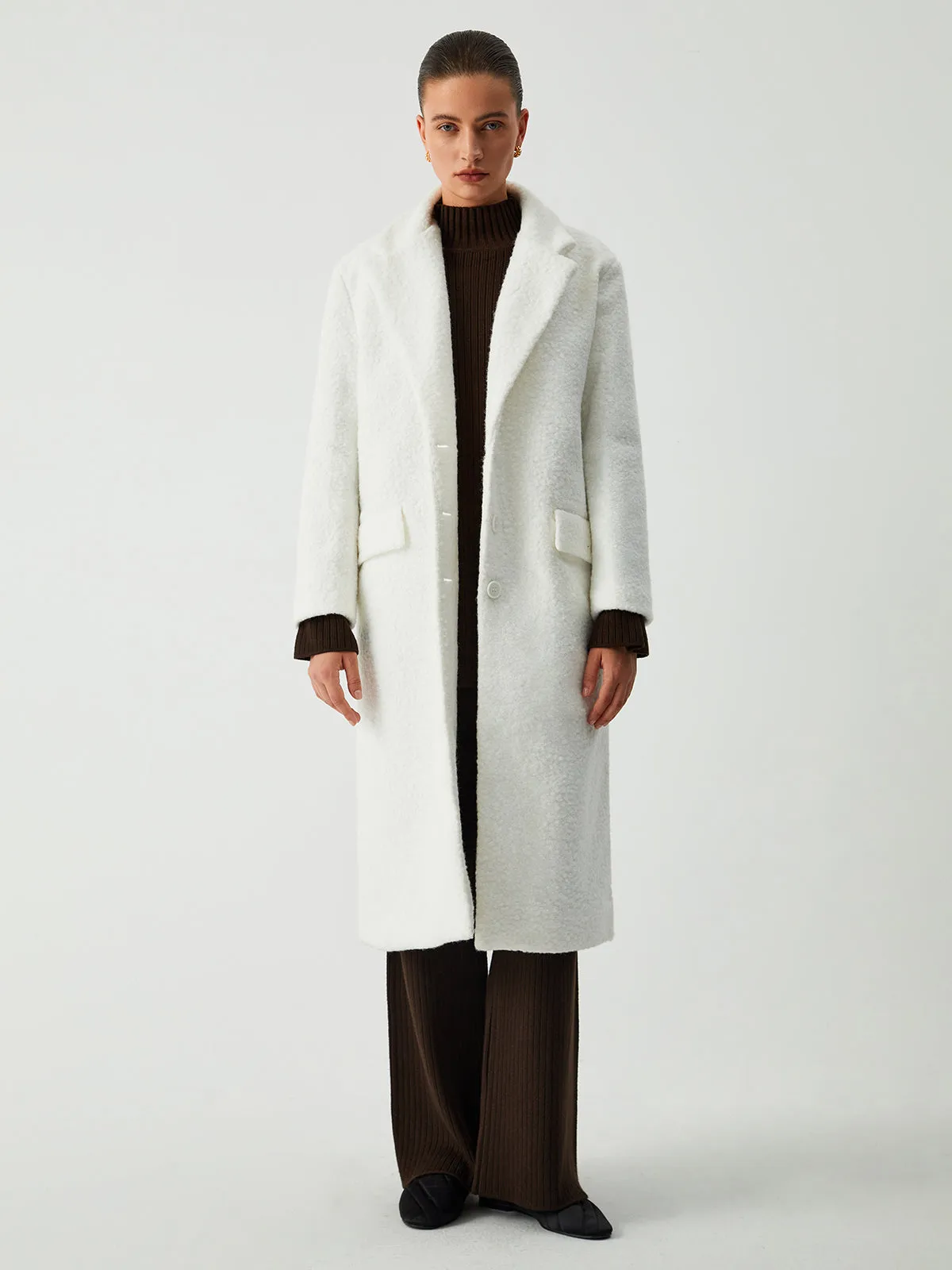 Needed You Graceful Fleece Trench Coat