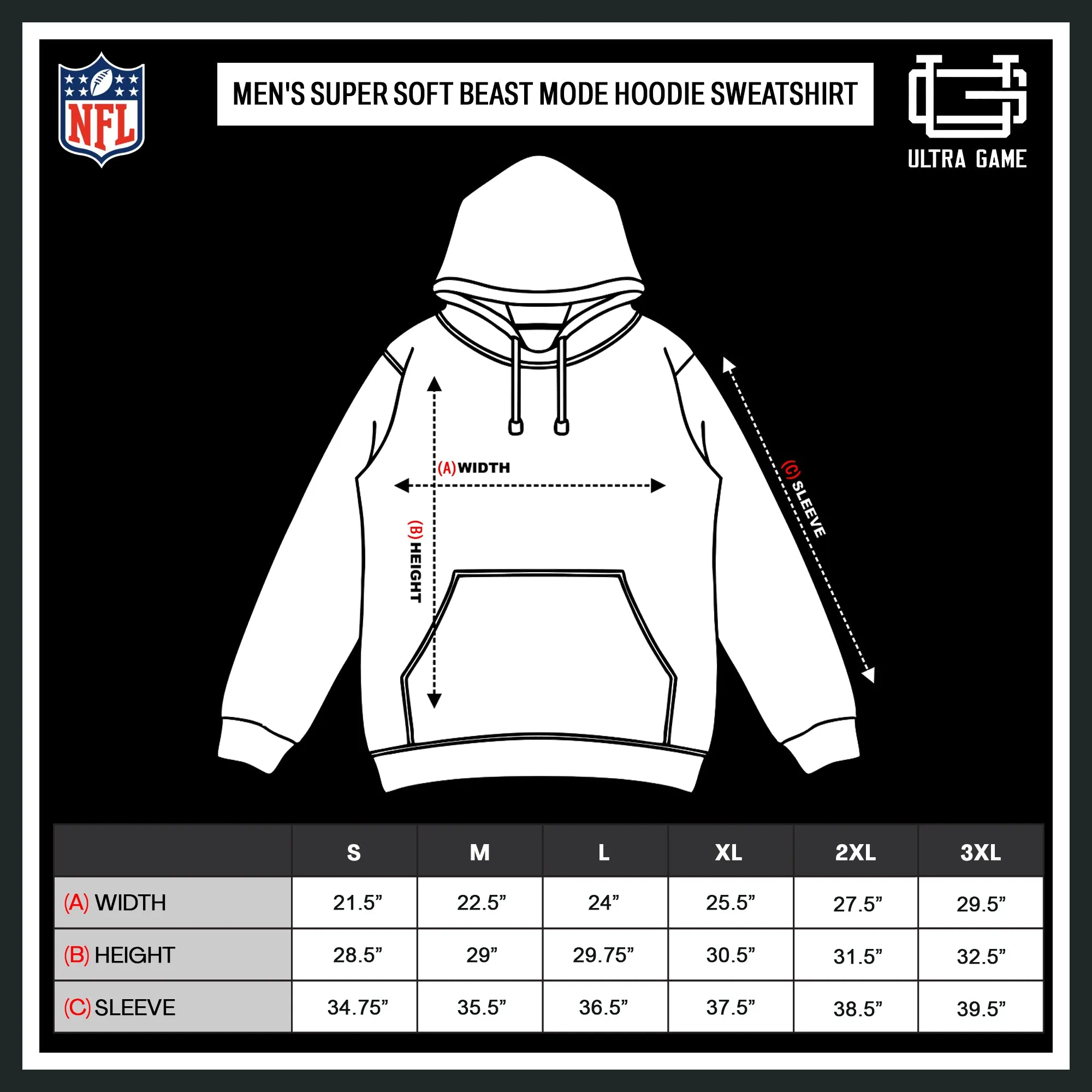 NFL Official Adults Unisex Super Soft Beast Mode Hoodie Sweatshirt|Baltimore Ravens