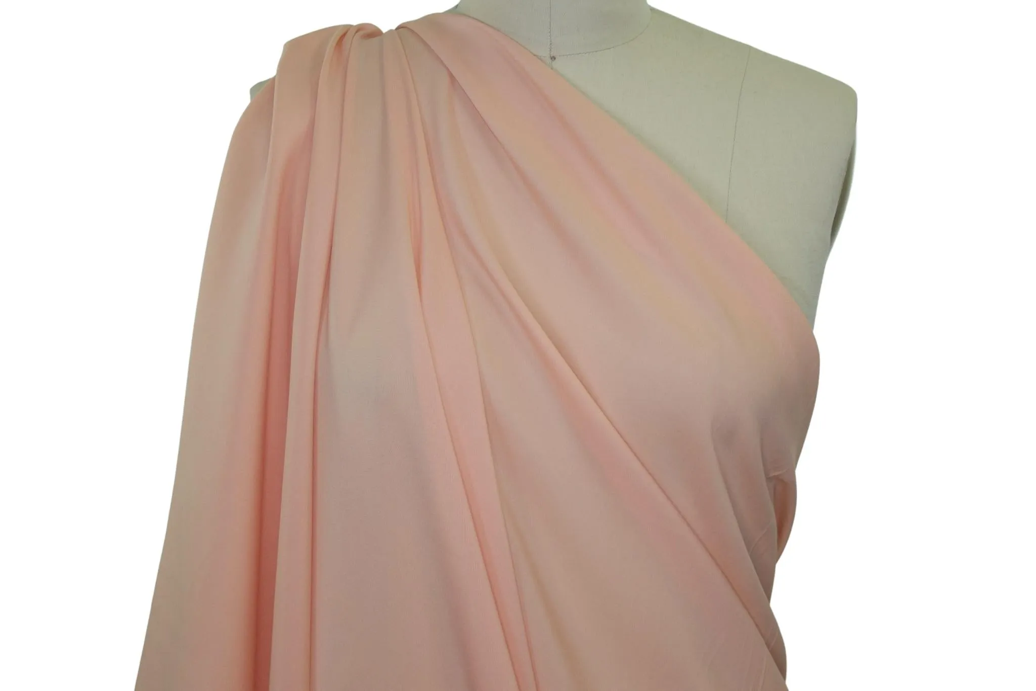 NY Designer Stretch Pongee Lining - Peach Sorbet