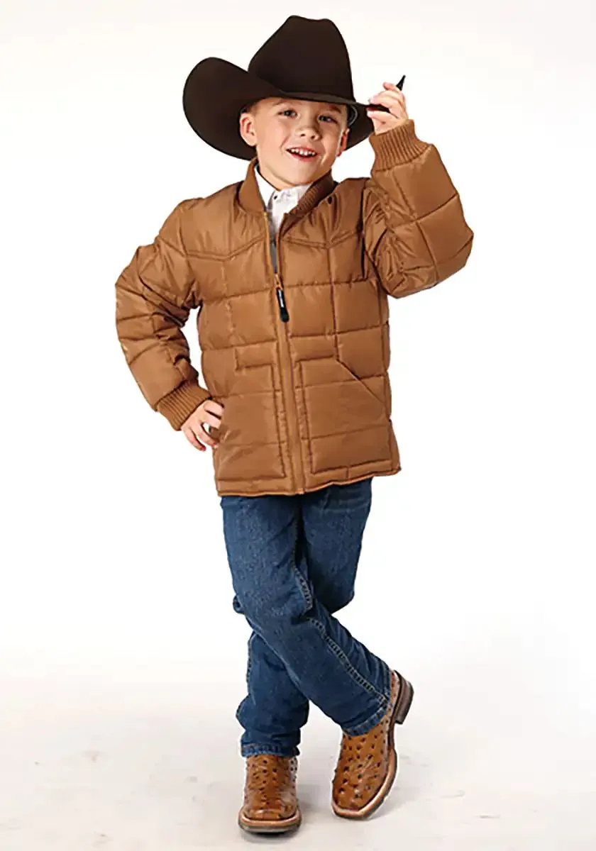 Roper Boy's Polyfill Puffer Coat (Brown) - Children's Jacket