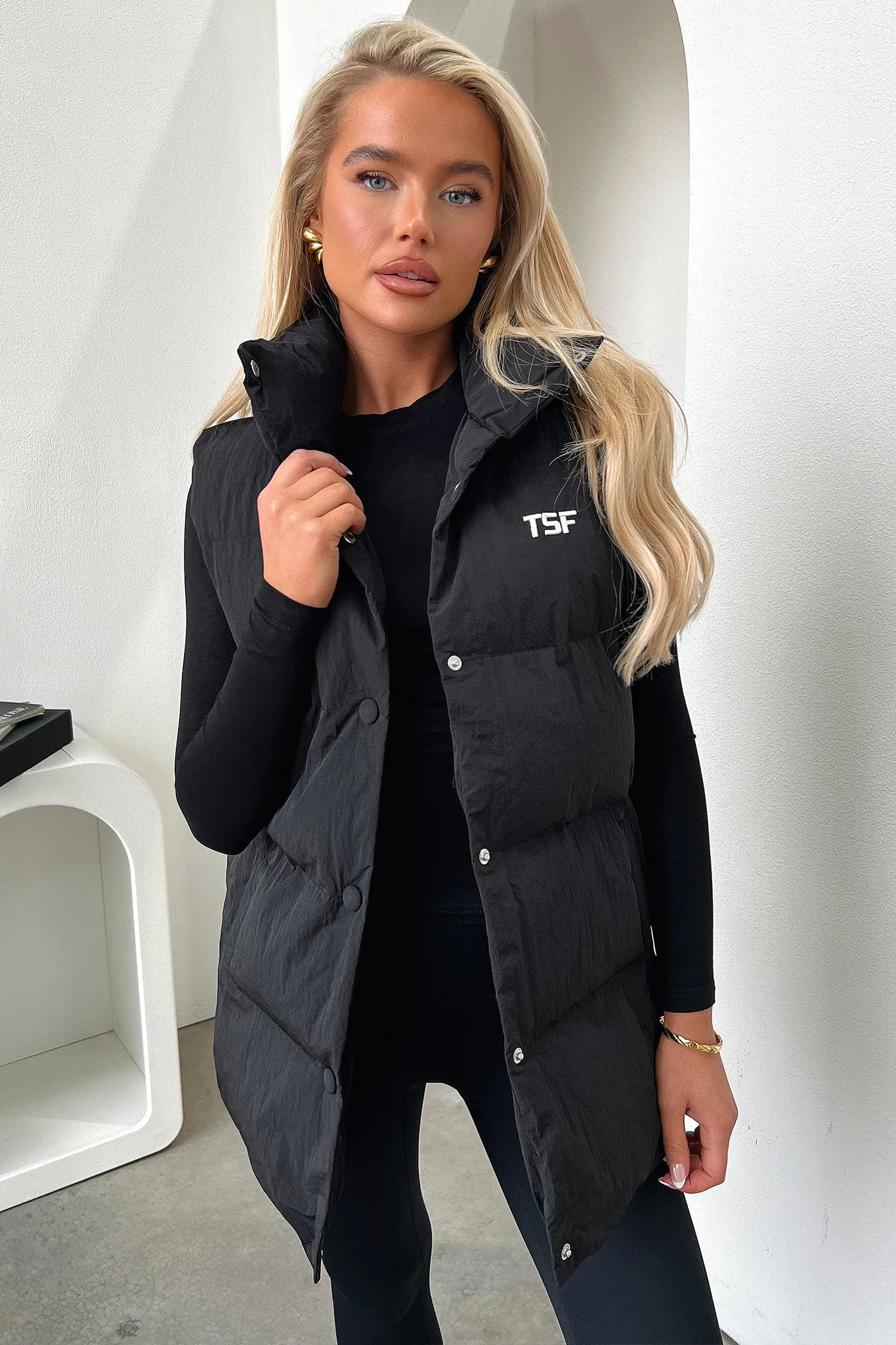 Sabre Puffer Vest - Black