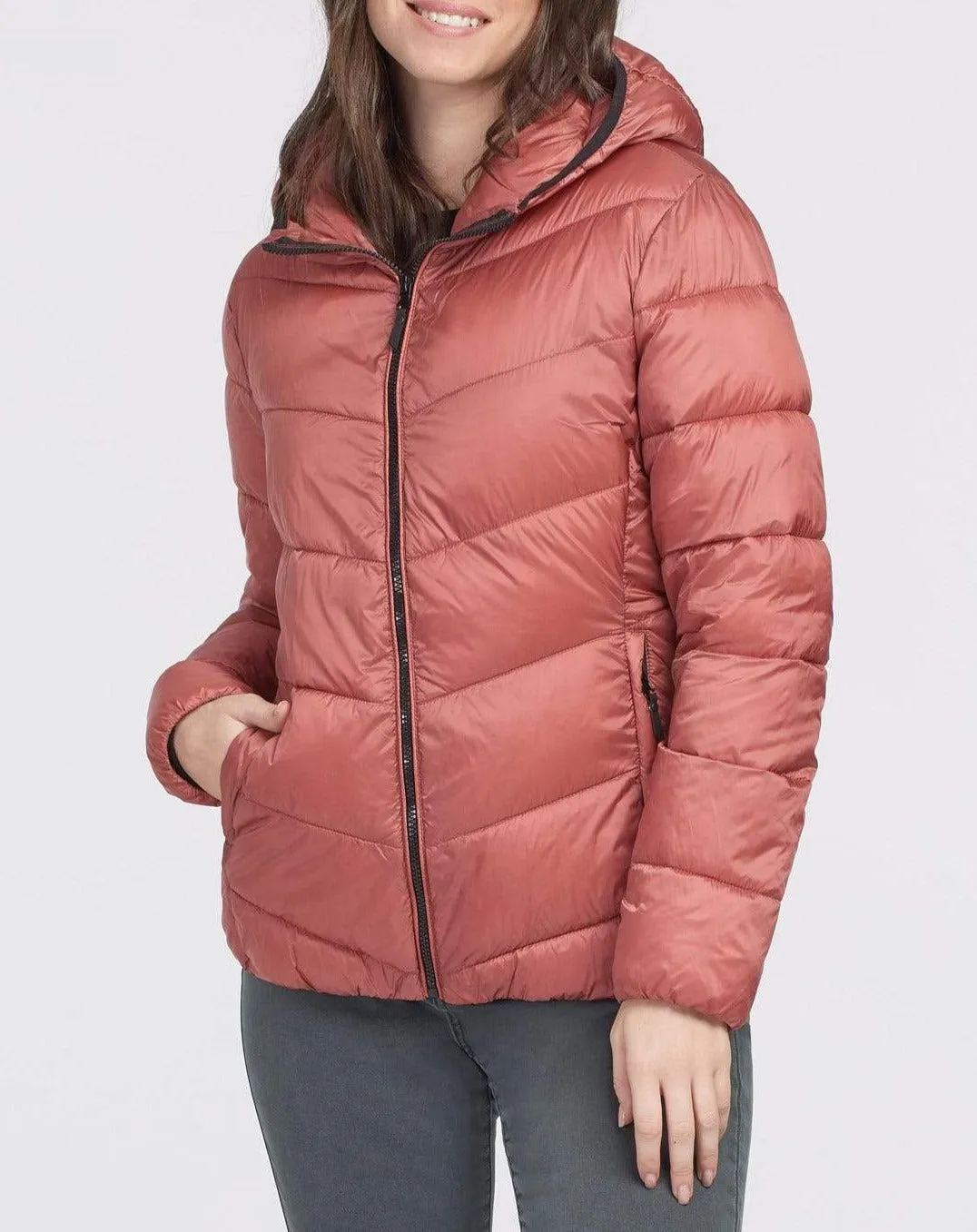 Short Iridescent Puffer Coat