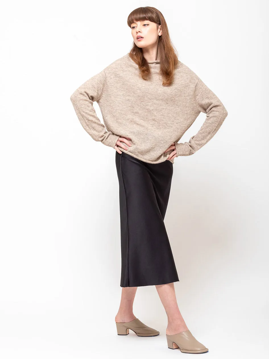 Shoulder Boatneck Sweater - Oatmeal