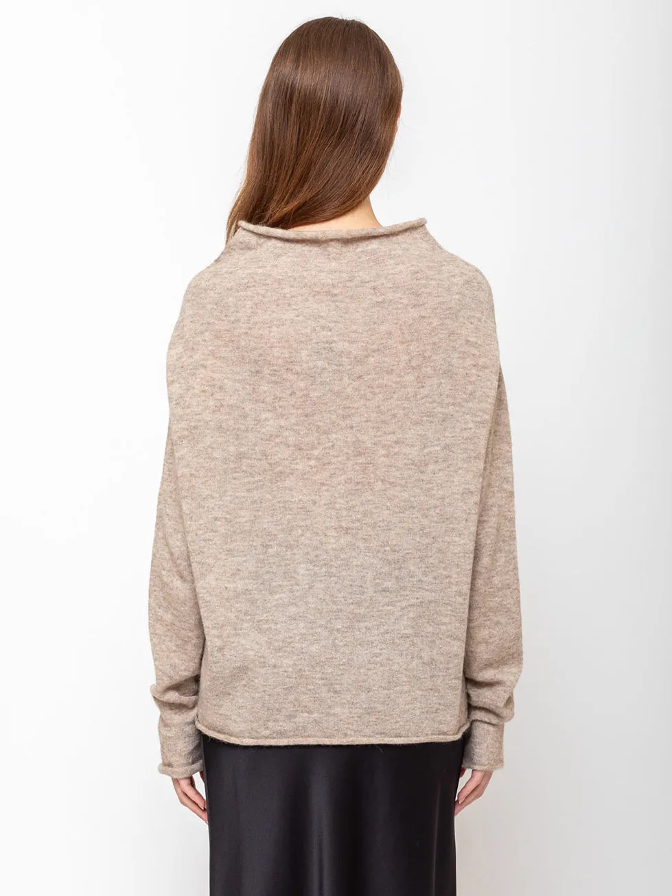 Shoulder Boatneck Sweater - Oatmeal