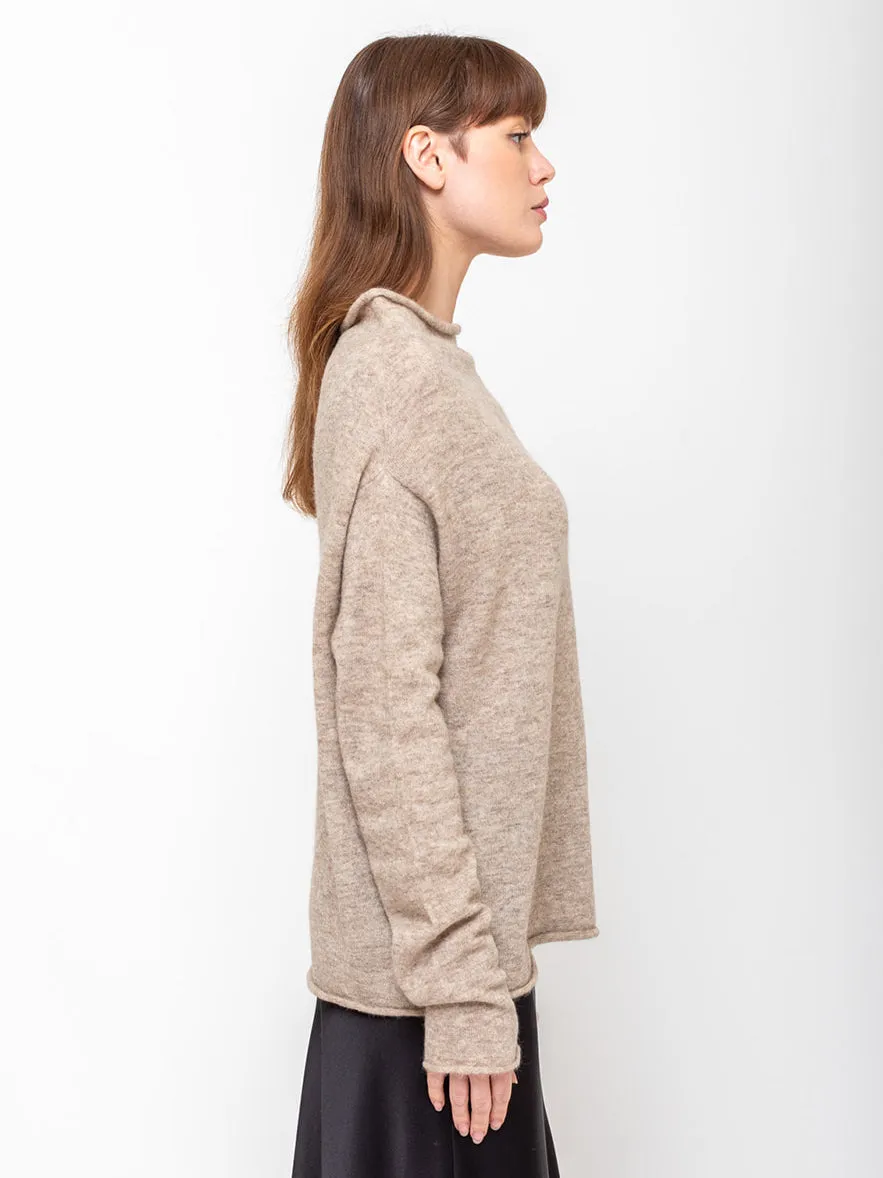 Shoulder Boatneck Sweater - Oatmeal