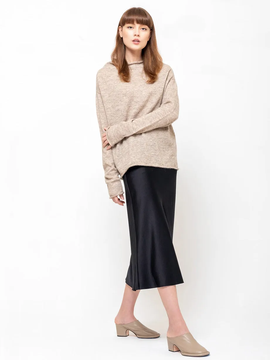 Shoulder Boatneck Sweater - Oatmeal