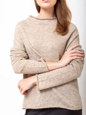 Shoulder Boatneck Sweater - Oatmeal