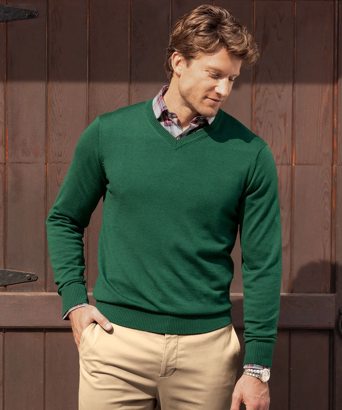 Signature 100% Merino Wool V-Neck Sweater