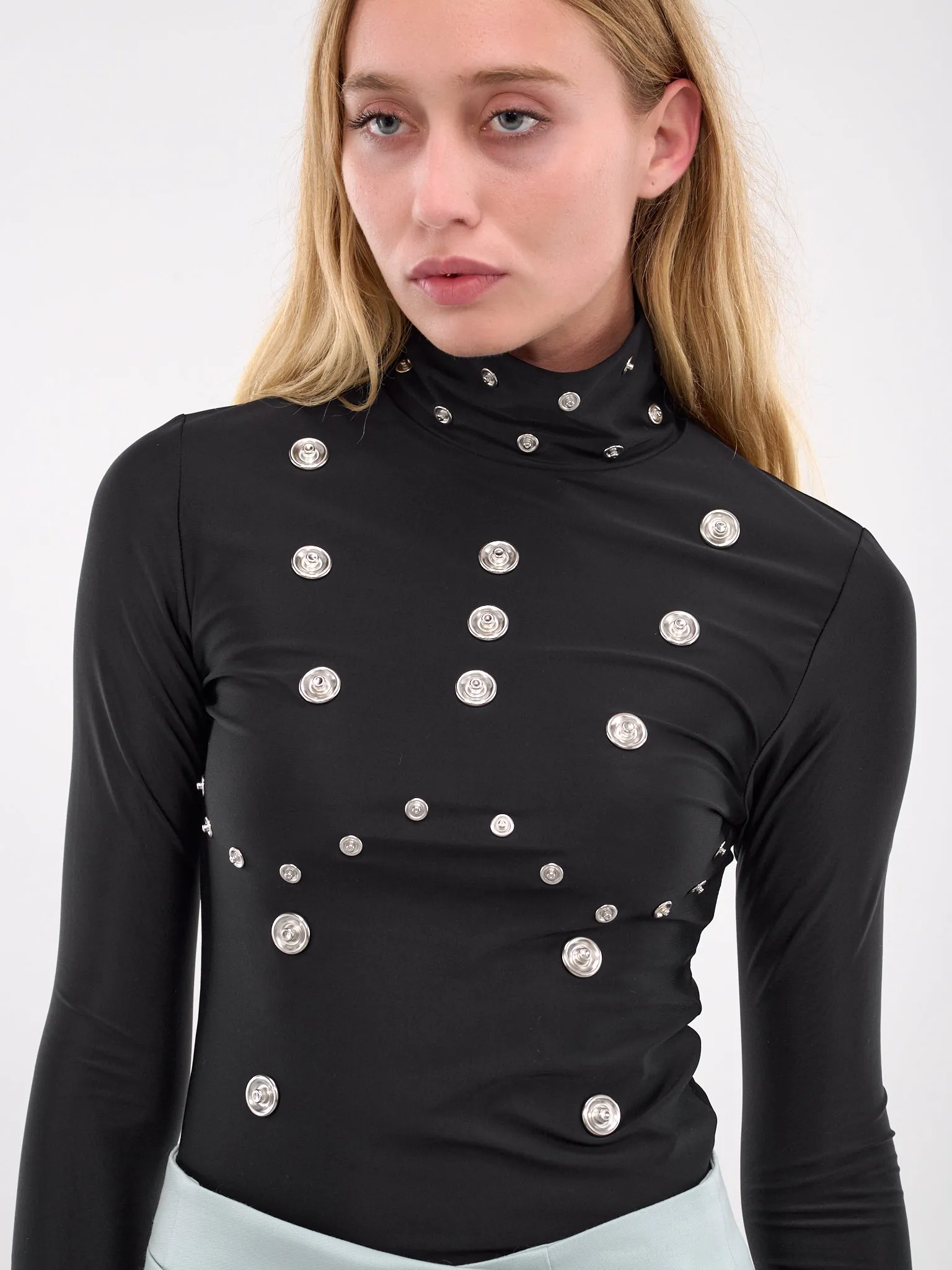 Snaps Turtleneck Top (COPJS112F5021-BLACK)