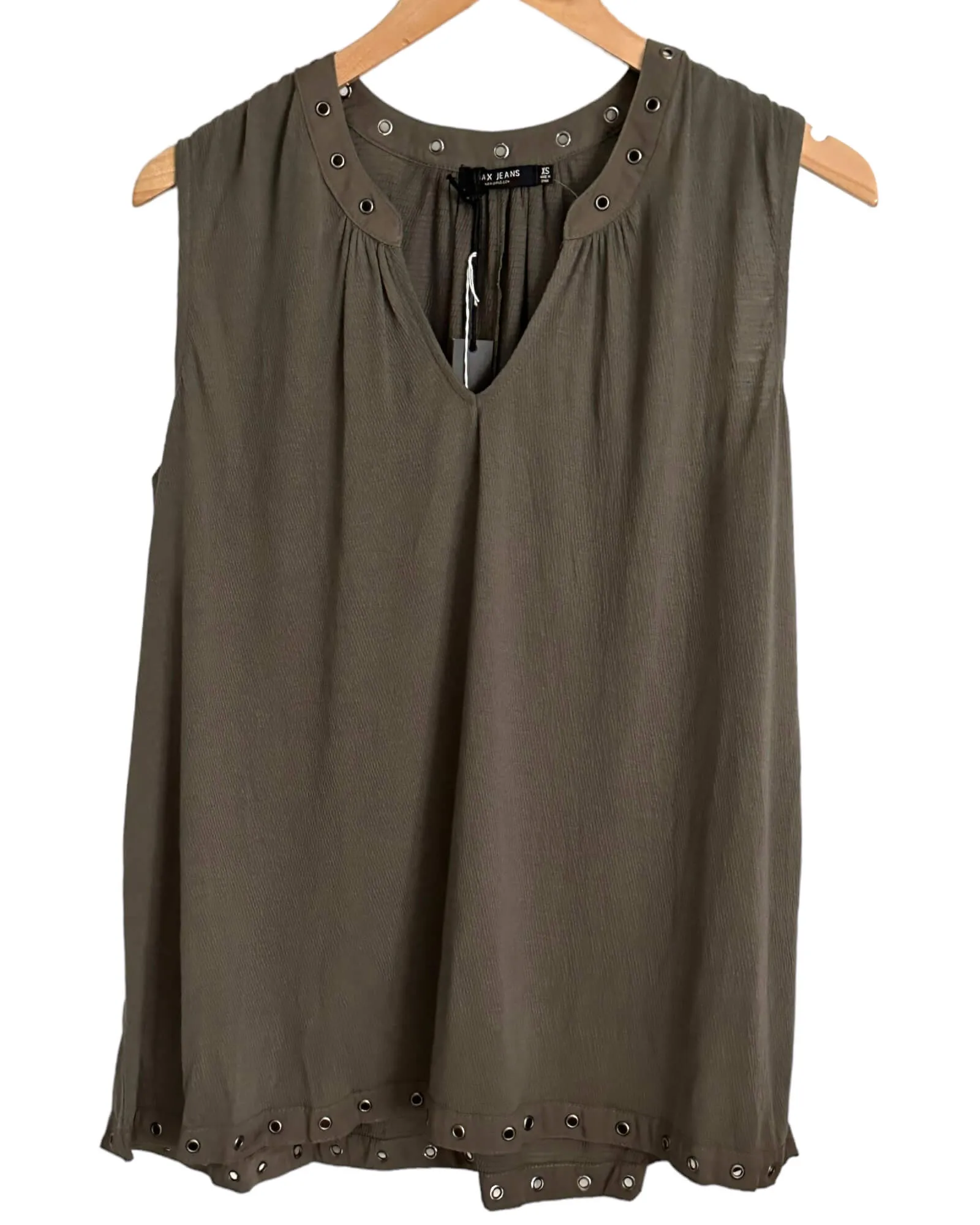 Soft Autumn Kalamata Sleeveless Grommet Top