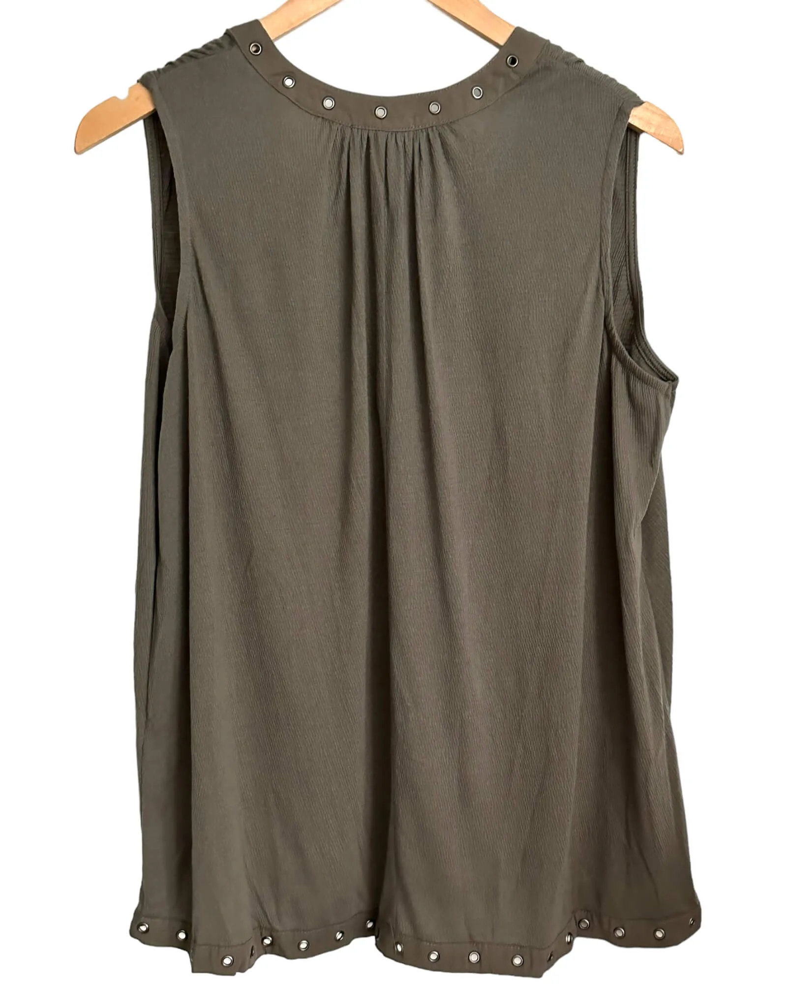 Soft Autumn Kalamata Sleeveless Grommet Top