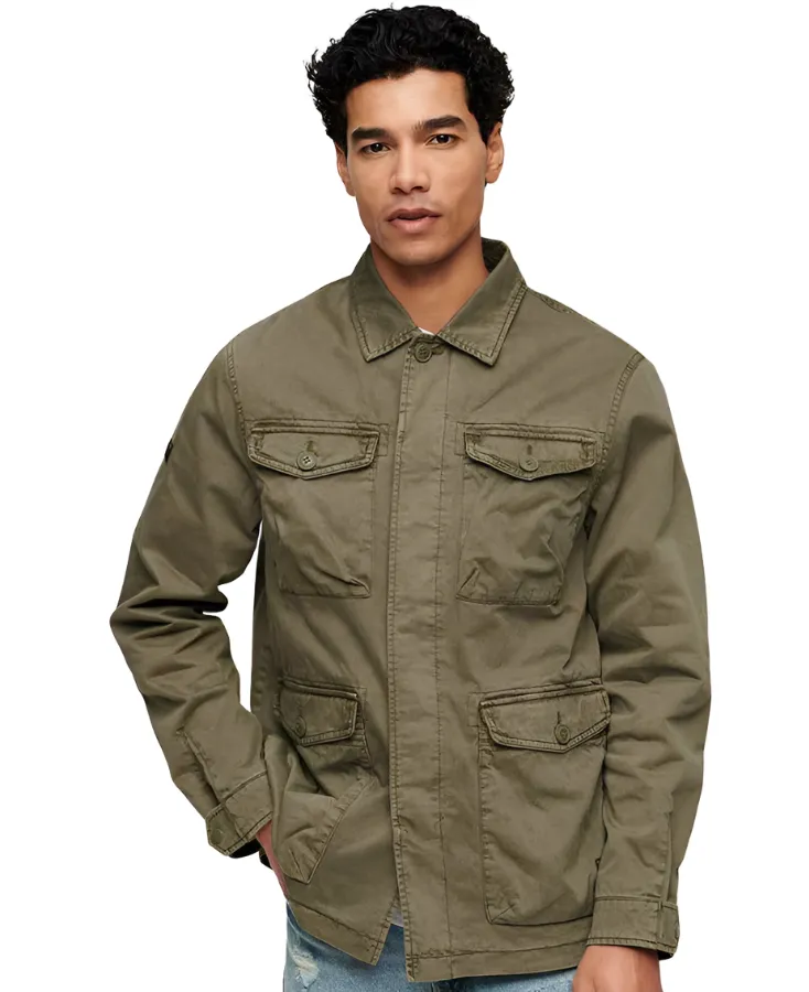 Superdry Mens Military M65 Jacket Dusty Olive Green