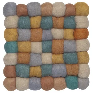 Trivet - Wool Dot Ochre and Teal